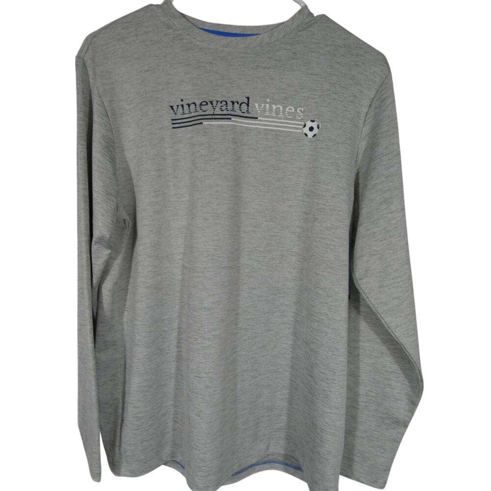 Vineyard Vines Performance Youth XL Shirt Soccer Logo Long Sleeves Lightweight